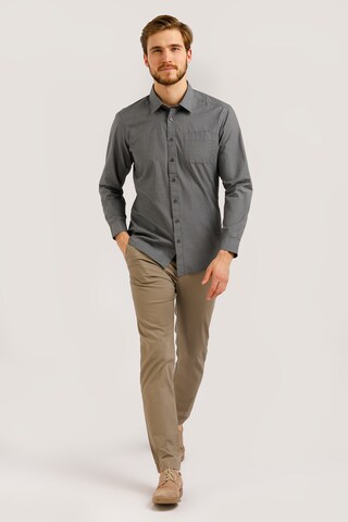 Finn Flare Regular fit Business Shirt 'Basic' in Grey