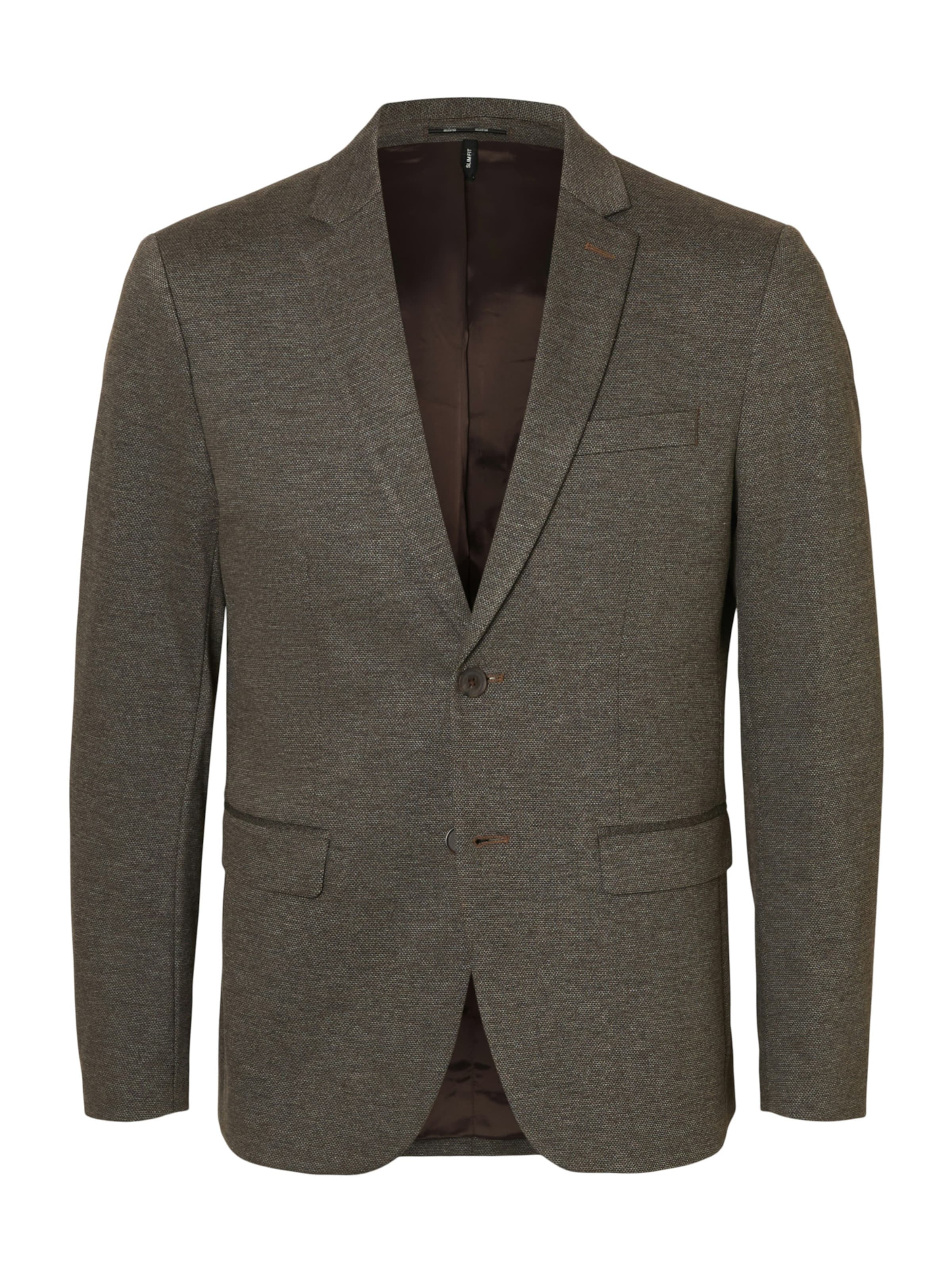 SELECTEDSlim Fit Sako 'SLHAITOR' - smeđa boja: prednji dio