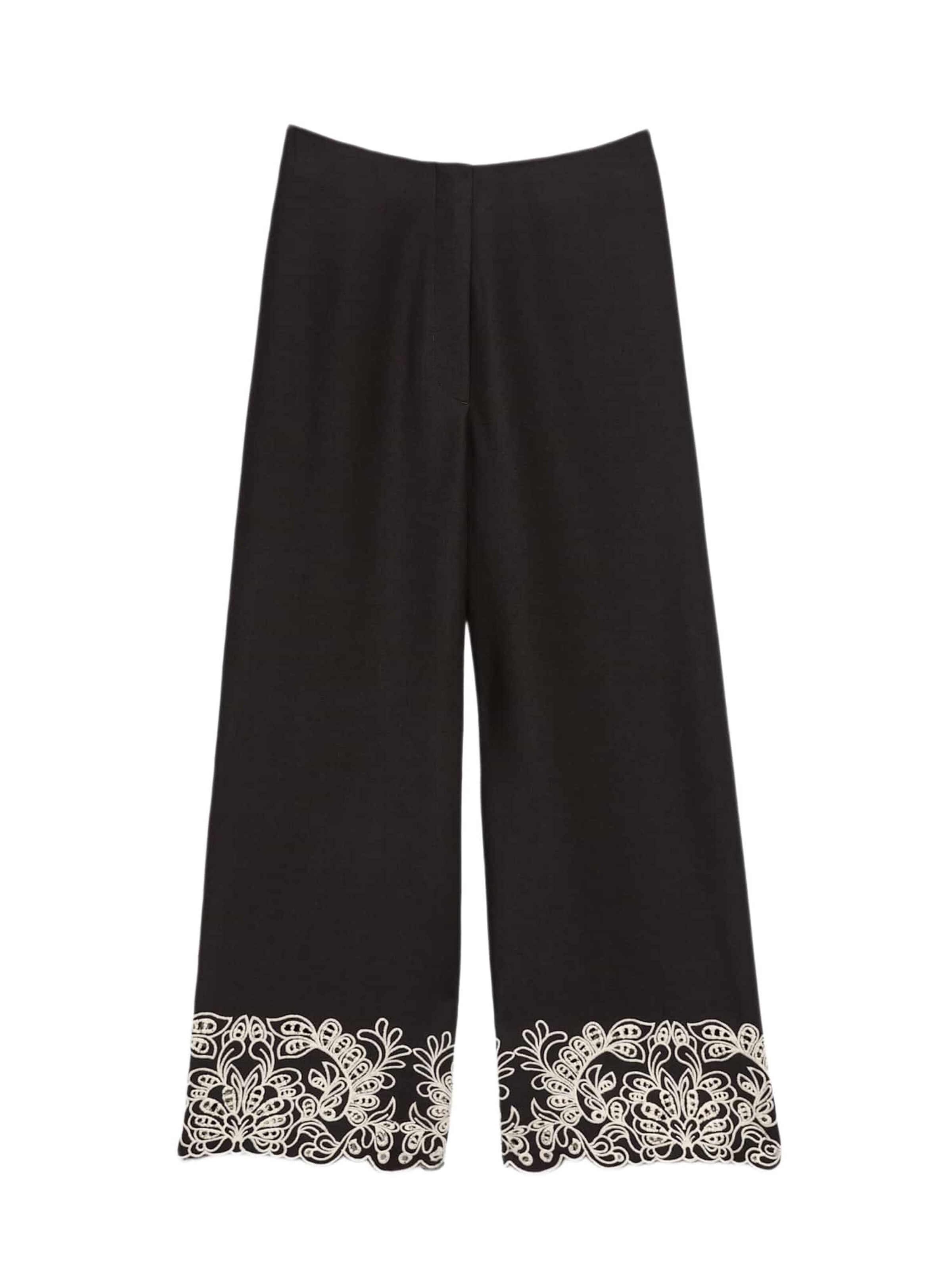 Wide Leg Pantalon Marks & Spencer en noir : devant
