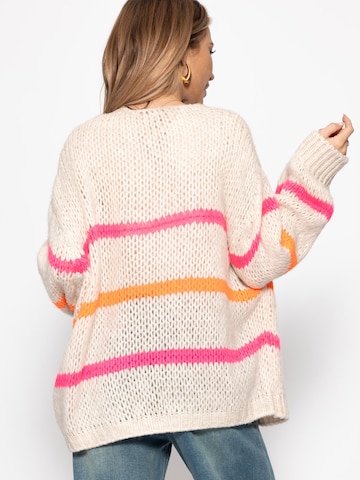 SASSYCLASSY Oversizestrickjacke‌‌‌ in Weiß