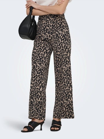 JDYWide Leg/ Široke nogavice Hlače s naborima 'JDYGEGGO' - siva boja: prednji dio