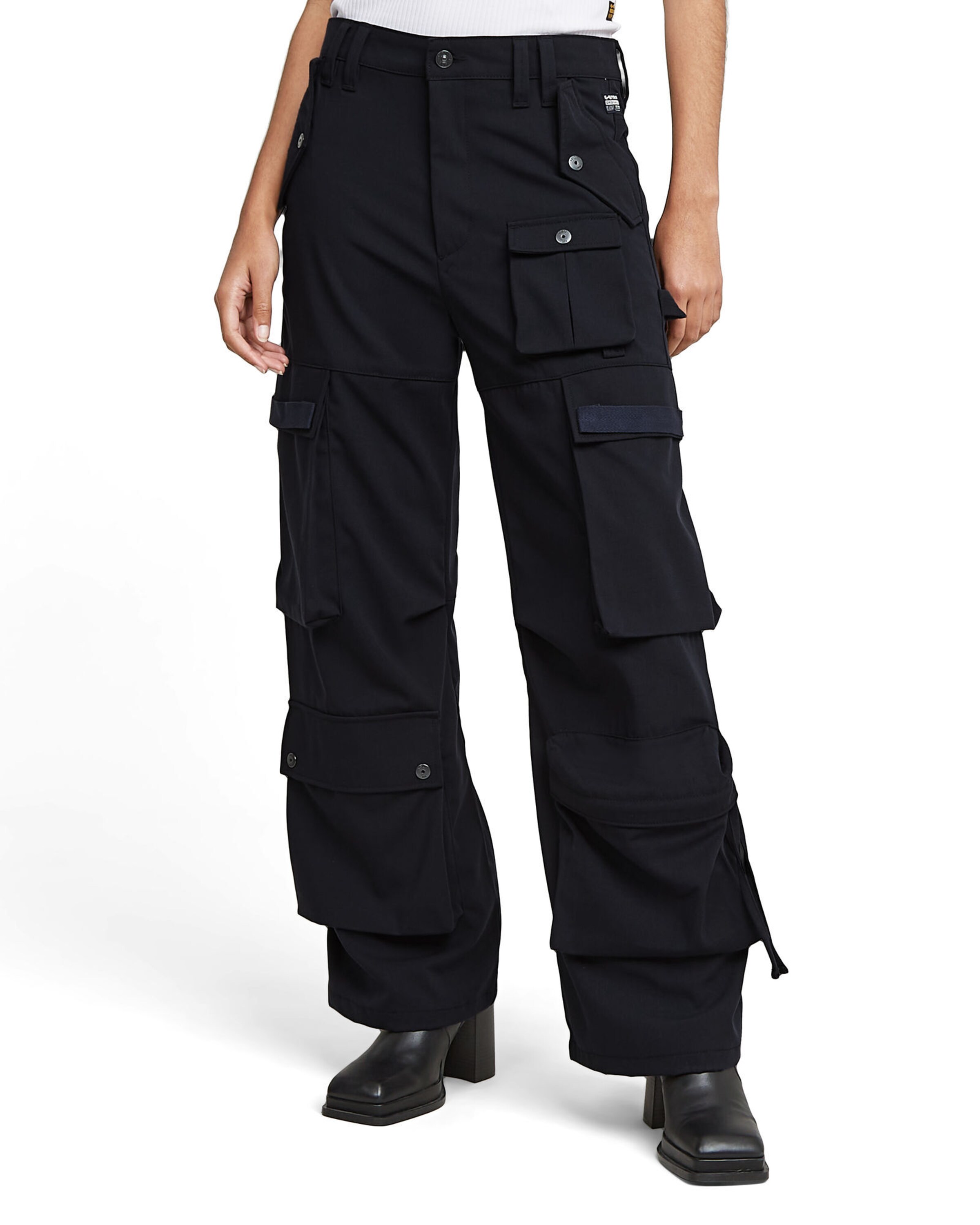 G-STAR Loosefit Cargobroek 'Mega' in Blauw: voorkant