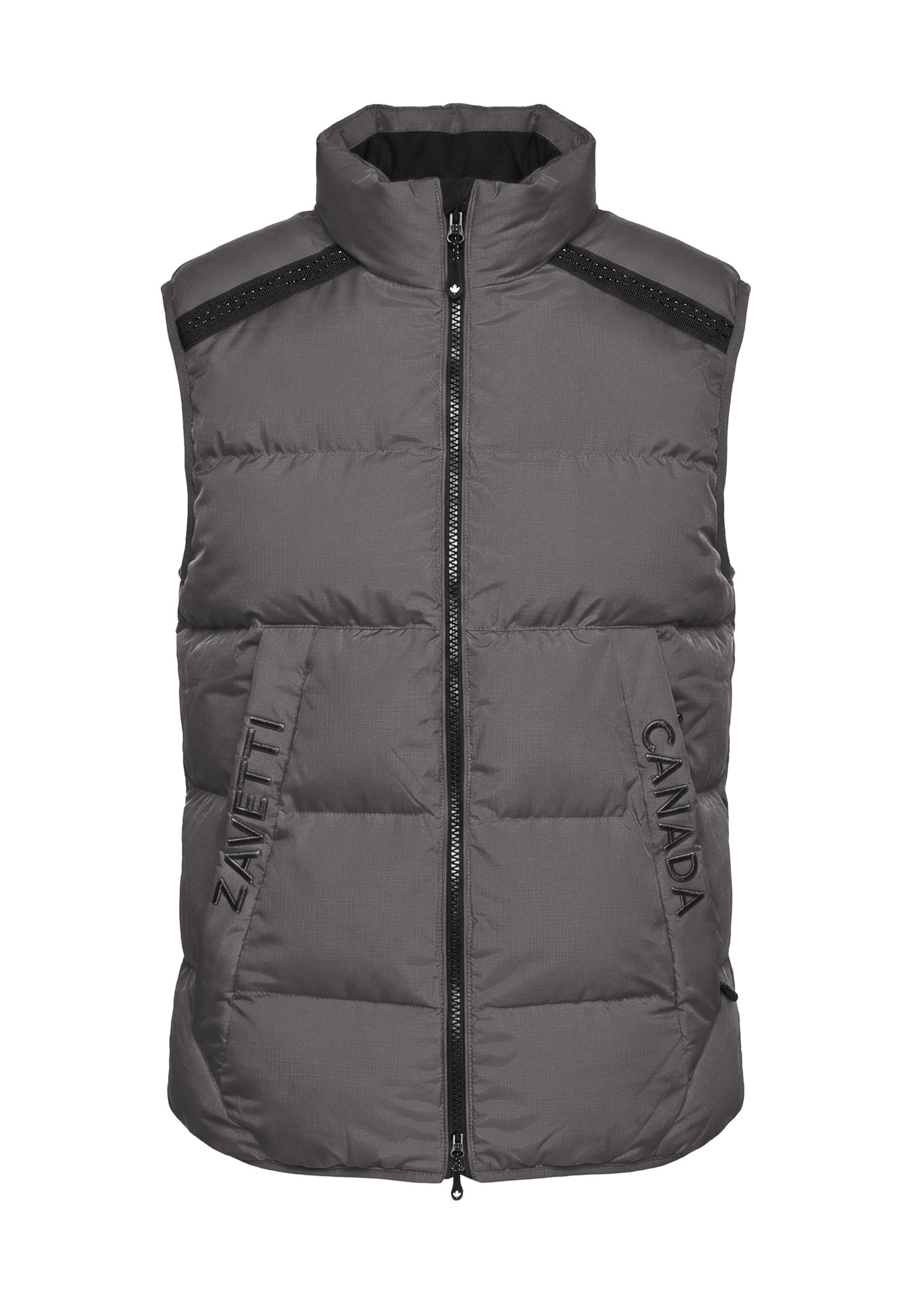 Gilet 'Zimino Puffer' Zavetti Canada en gris : devant