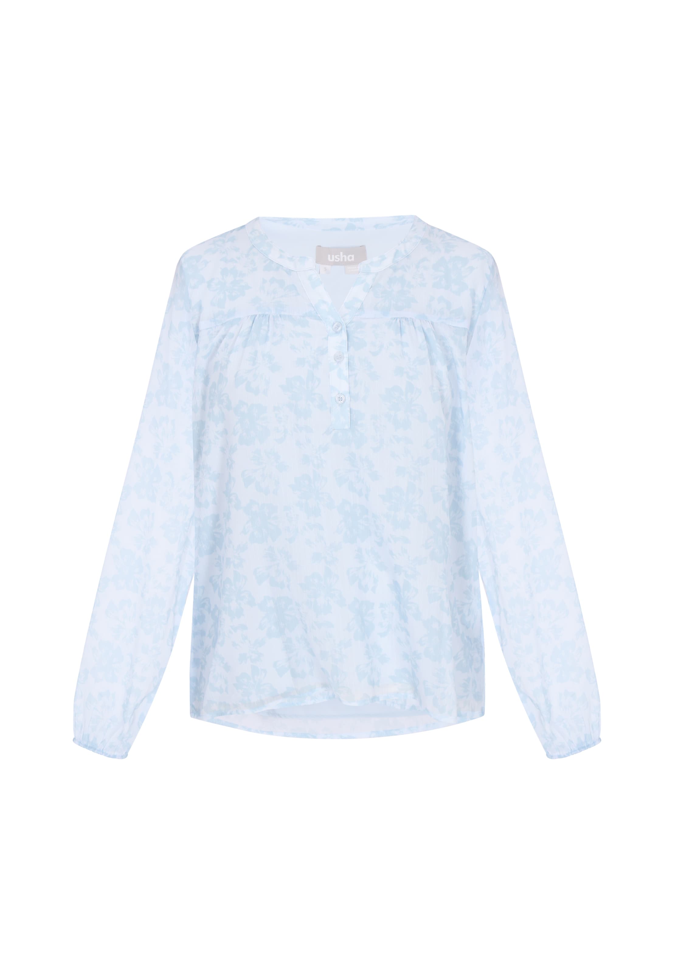 Usha Bluse in Blau: Vorderseite