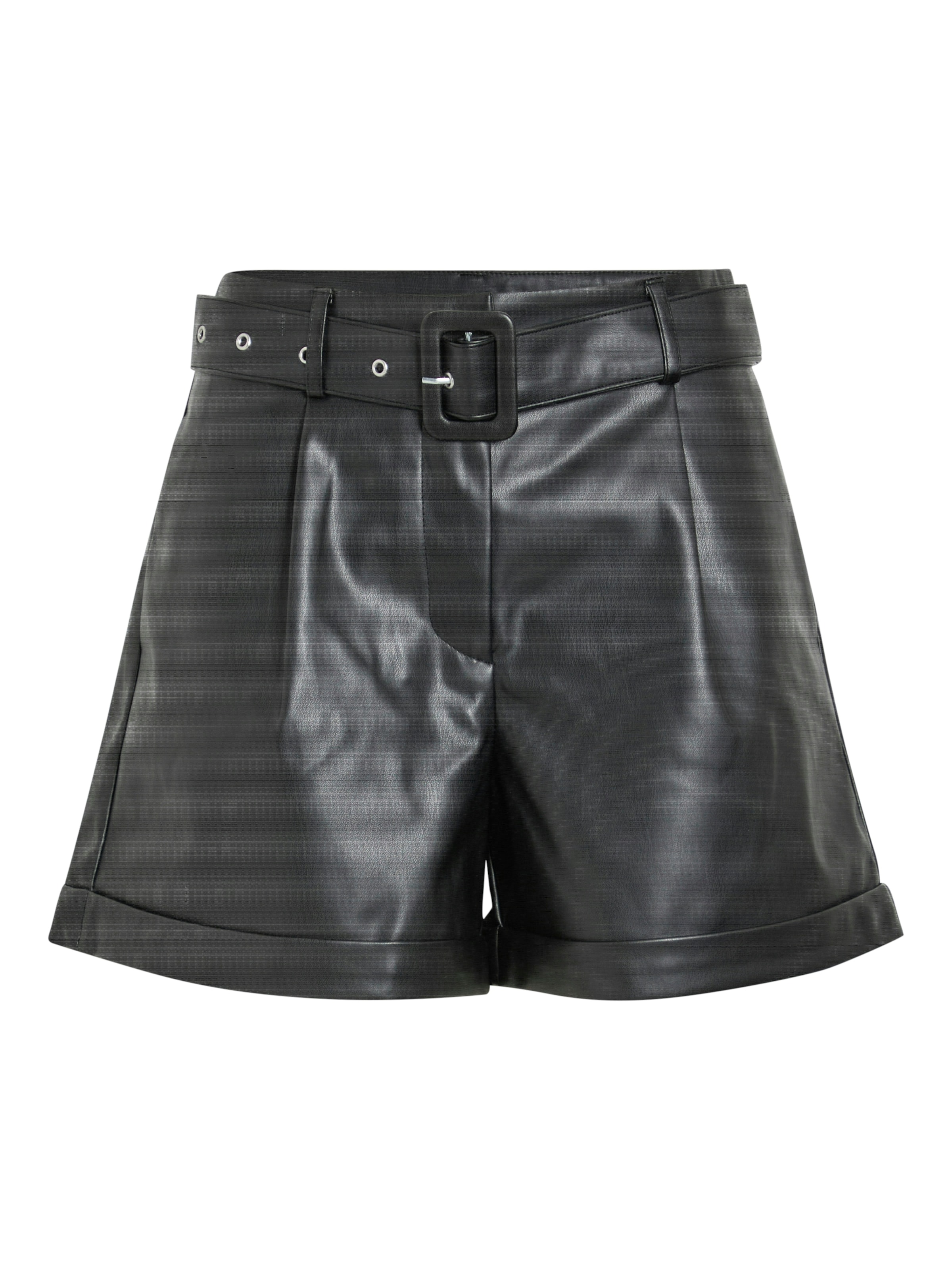 VILA Szabványos Élére vasalt nadrágok 'Mathy' - fekete: elől