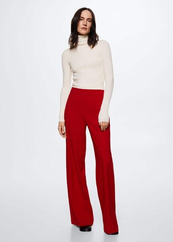 MANGO Wide leg Broek in Rood