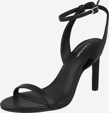 Calvin Klein - Sandalias en negro: frente