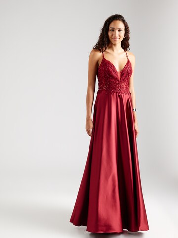 Laona Evening Dress in Red: front