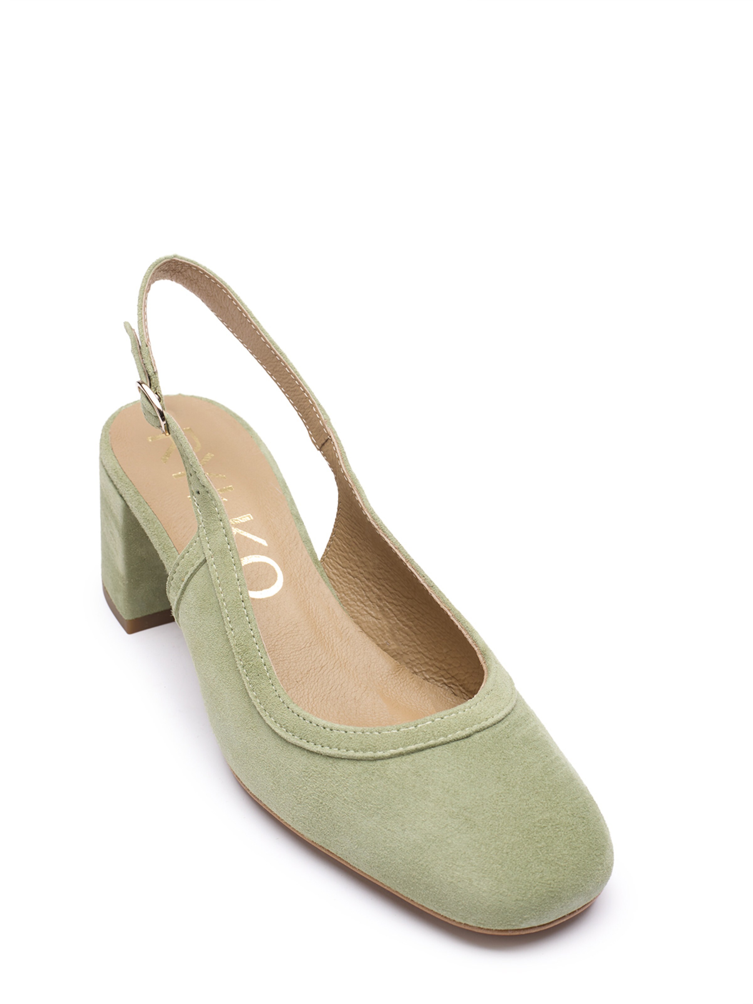 RYŁKO Лодочки с открытой пяткой в Зеленый