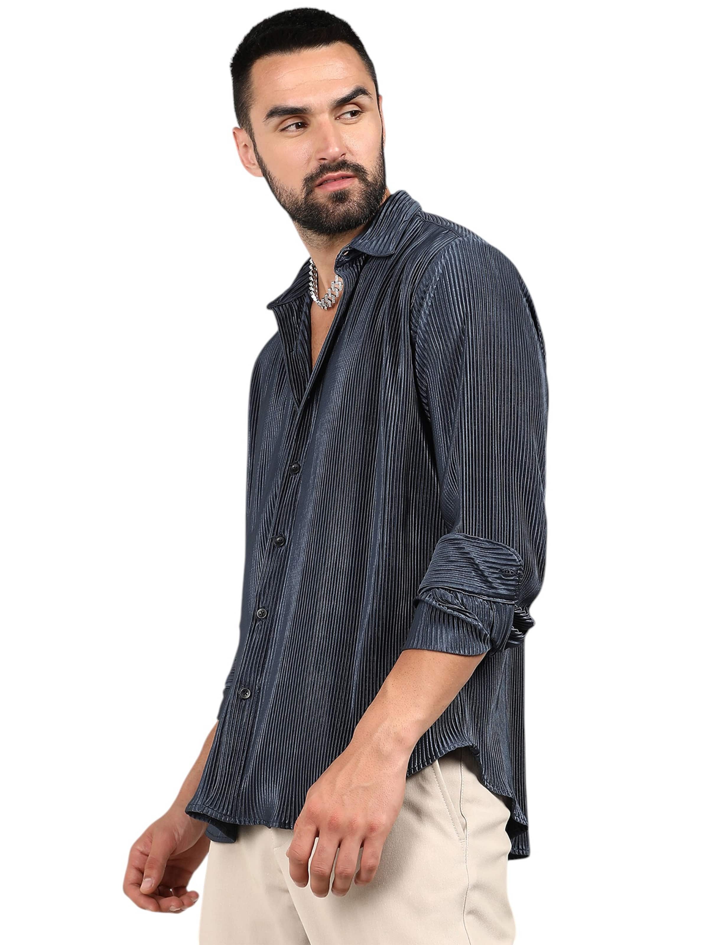 Campus Sutra Regular fit Button Up Shirt 'Susana' in Blue