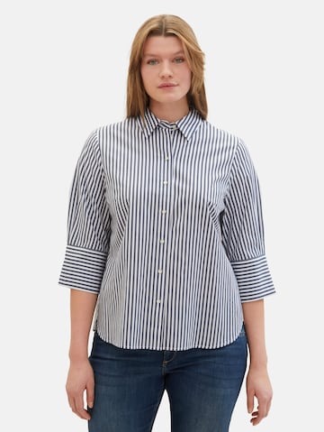 Tom Tailor Women + Bluse in Blau: predná strana