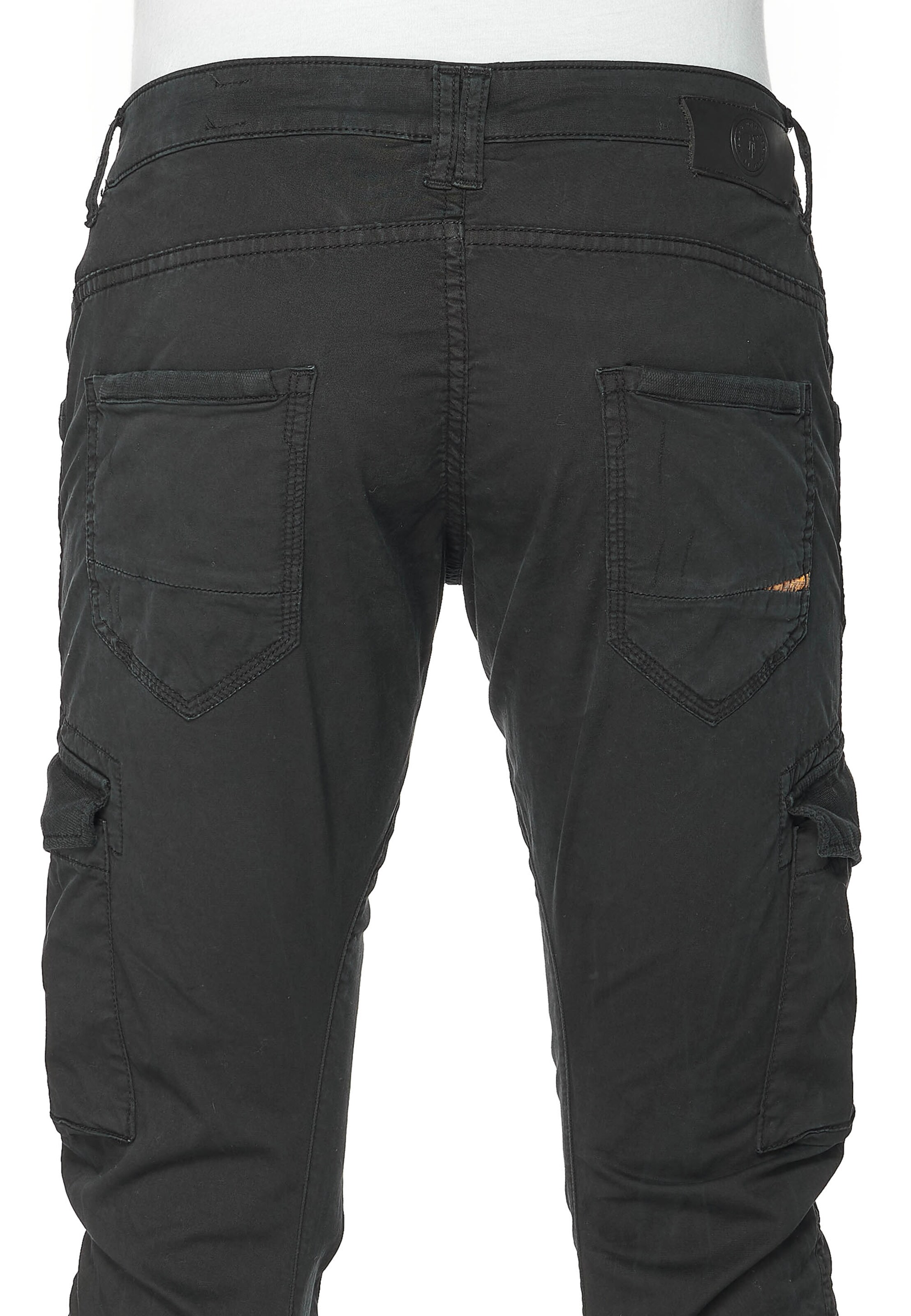 Effilé Pantalon cargo 'Alban' Le Temps Des Cerises en noir