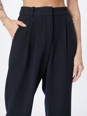 Abercrombie & Fitch Wide leg Bandplooibroek in Zwart