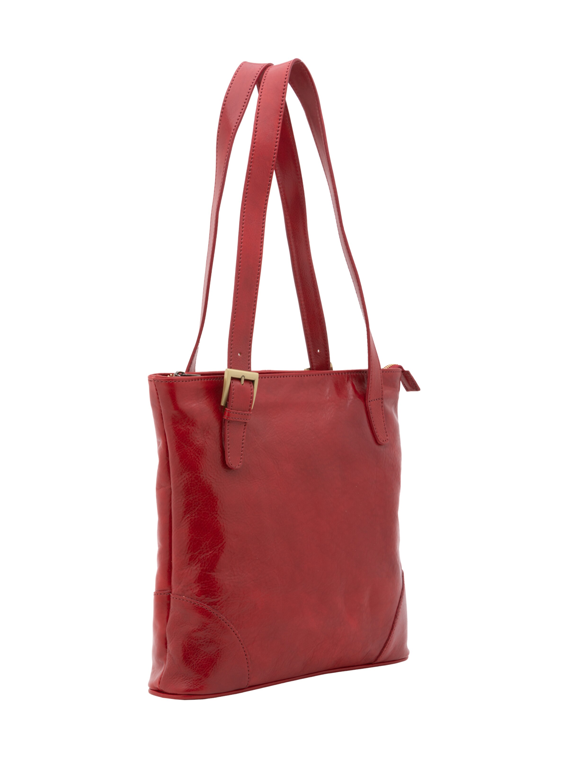 Borsa a spalla 'Borsa a Spalla Donna Pelle Vacchetta - Chiusura Zip' di I Fratelli in rosso