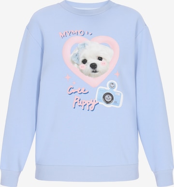 MYMO - Sweatshirt 'Pop' em azul: frente