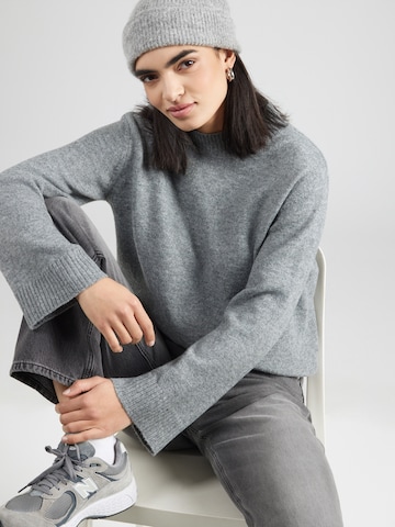 JDY Пуловер 'JDYSuper' в сиво: отпред