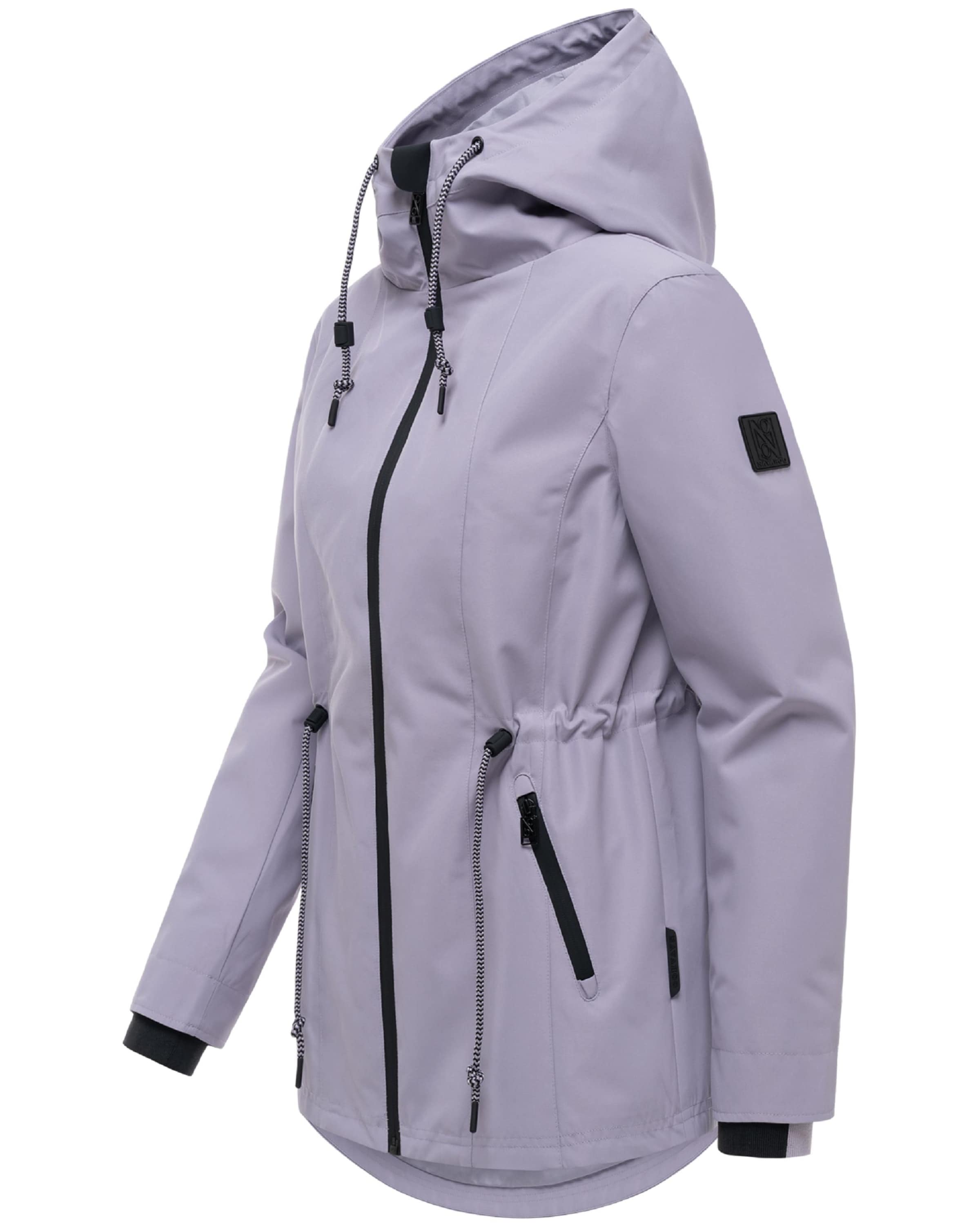 NAVAHOO Between-seasons parka 'Blumentanz 14' in Purple