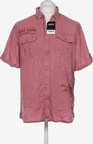 CAMP DAVID Button Up Shirt in L in Pink: front