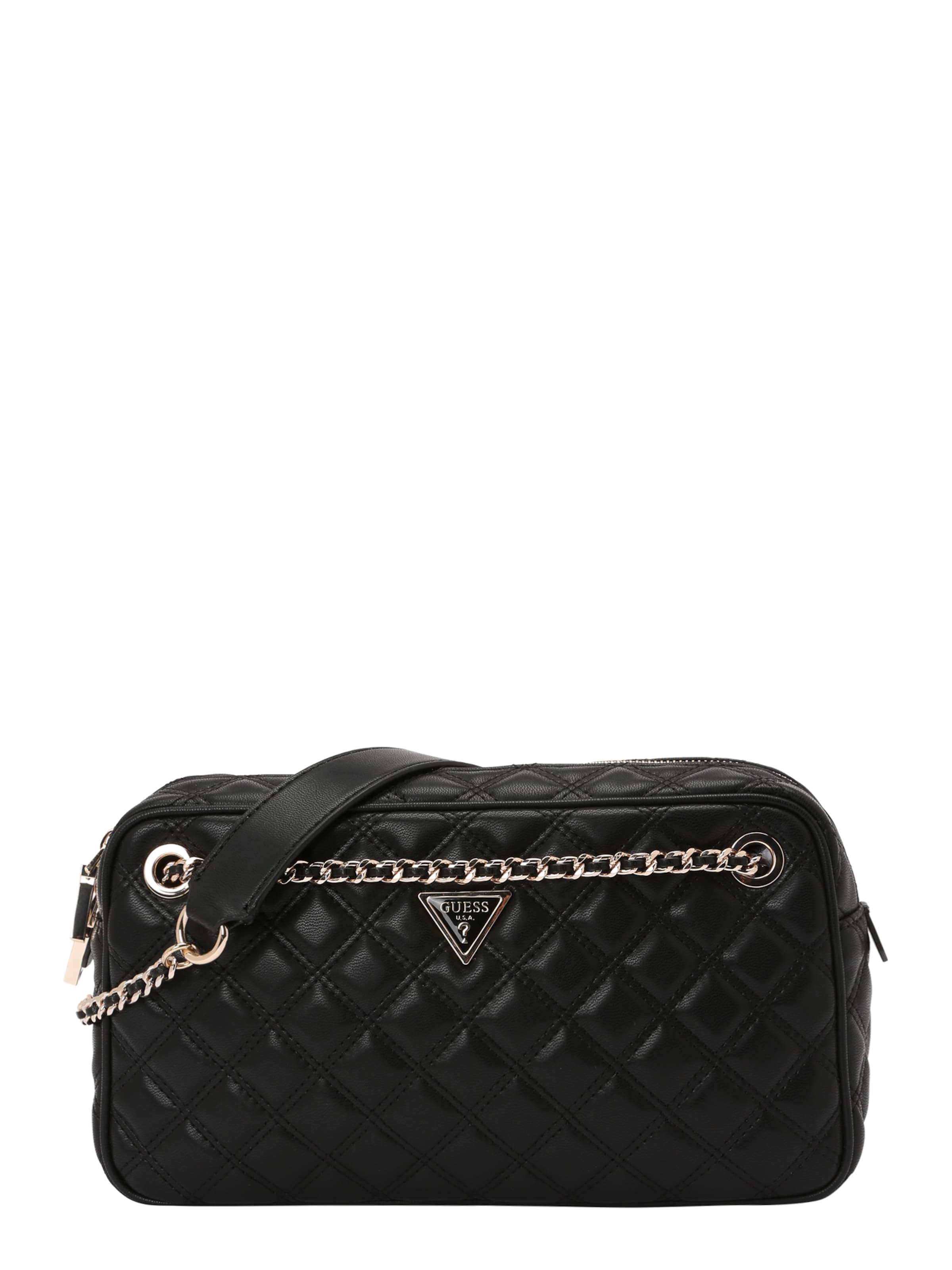 GUESS Schoudertas 'GIULLY II SHOULDER SATCHEL' in Zwart: voorkant