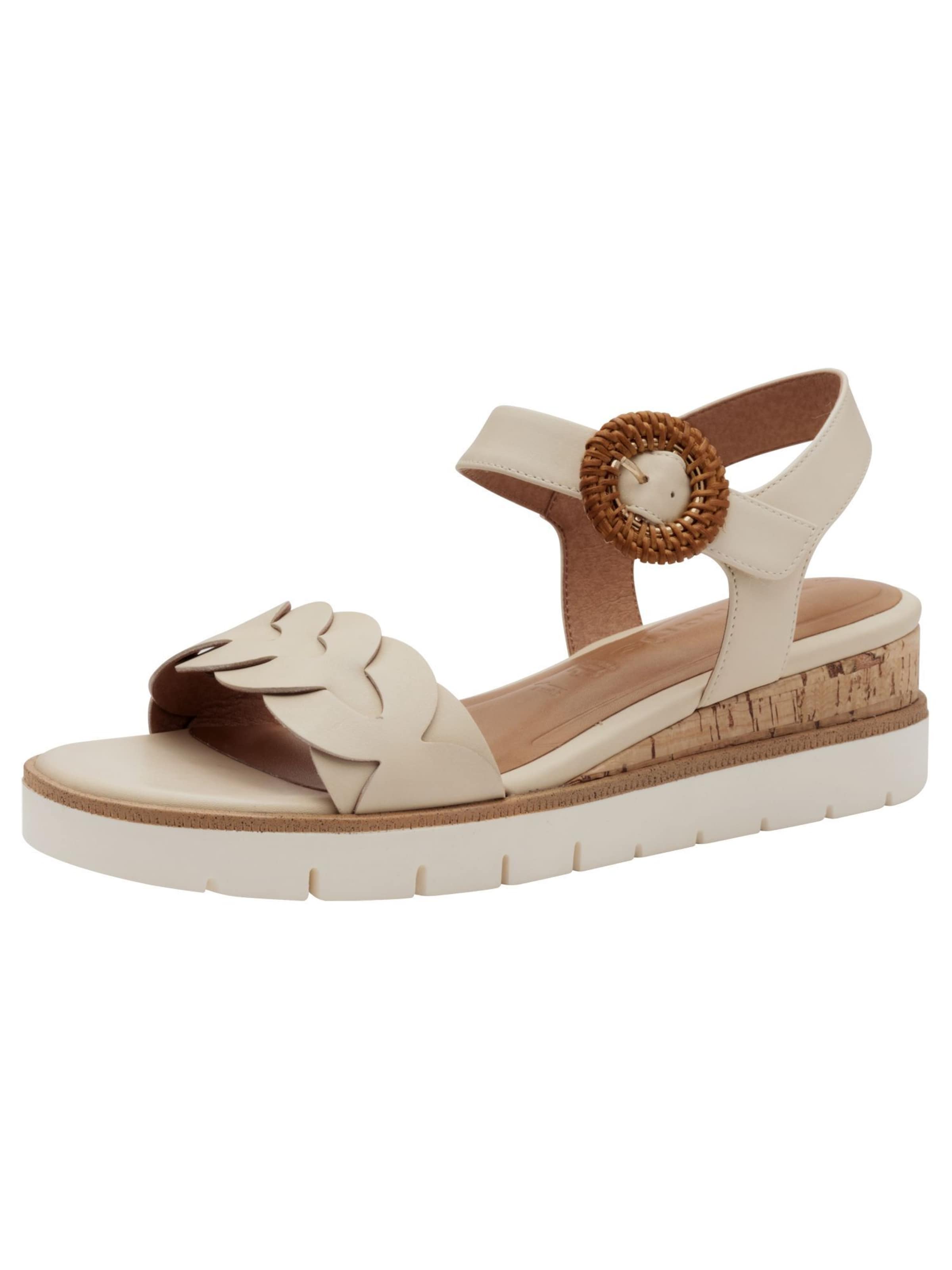 Tamaris Sandaal in Beige: voorkant