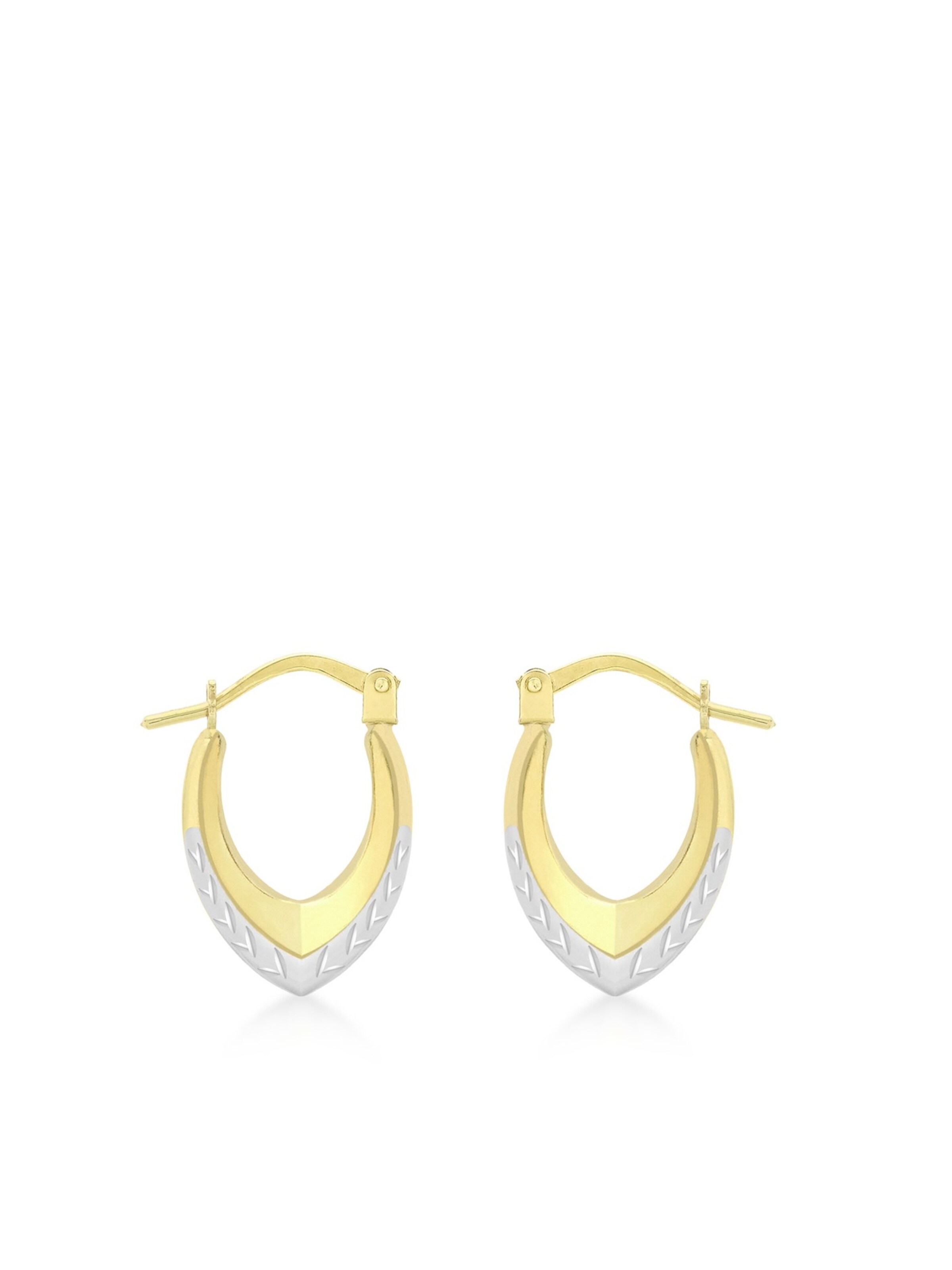 Lucardi Ohrringe 'Klassisch' in Gold: Vorderseite