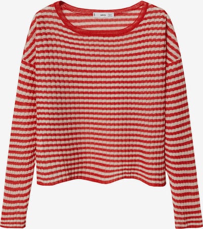 MANGO Pullover 'GALA' in beige / rot, Produktansicht