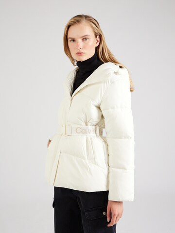 Calvin Klein Jeans Vinterjacka i vit: framsida