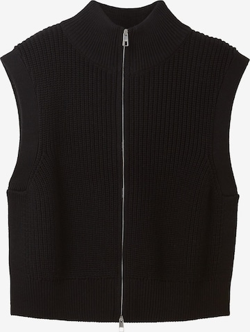 Gilet in maglia di TOM TAILOR DENIM in nero: frontale