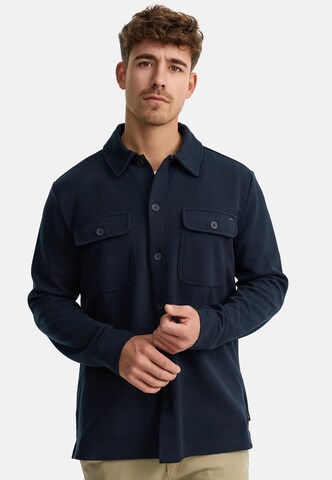 INDICODE JEANS Comfort fit Button Up Shirt 'Nello' in Blue: front