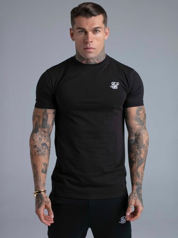 SikSilk Shirt in Zwart: voorkant