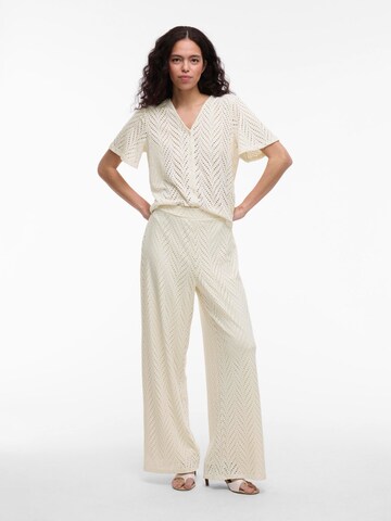 VILA Wide leg Trousers 'VIDelaia' in Beige