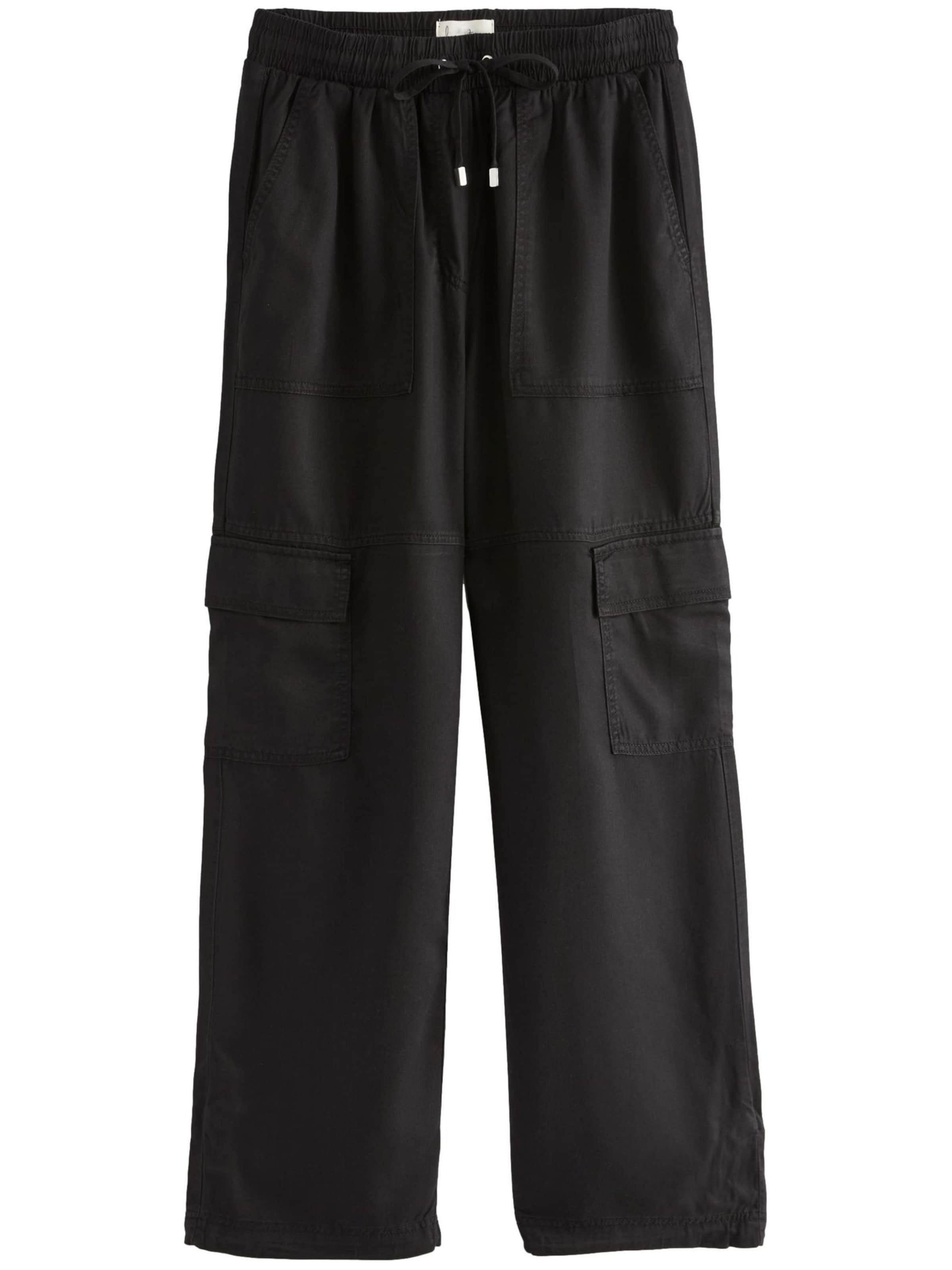 Nextregular Cargo hlače - crna boja: prednji dio