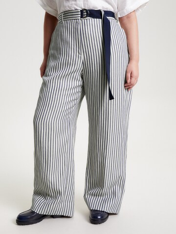 Wide Leg Pantalon à pince Tommy Hilfiger Curve en blanc : devant