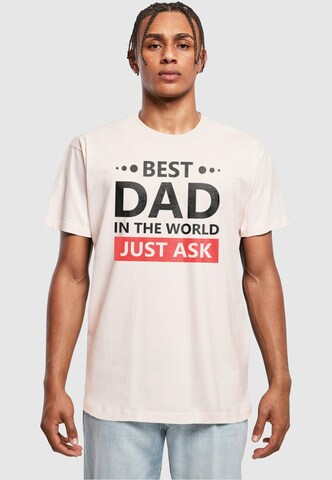 Maglietta 'Fathers Day - Best dad, just ask' di Merchcode in rosa: frontale