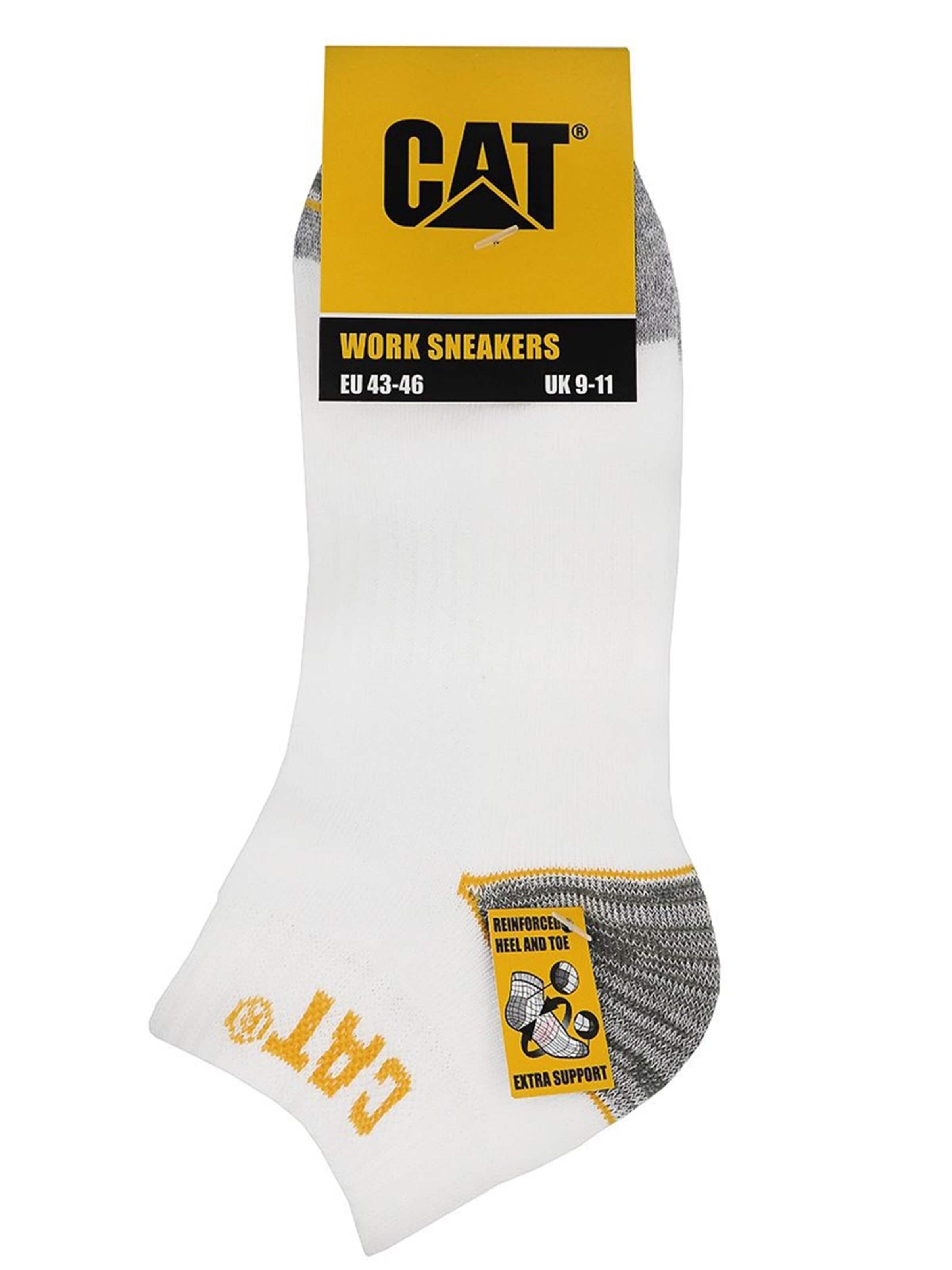CATERPILLAR Enkelsokken 'Work Sneaker Socks' in Wit
