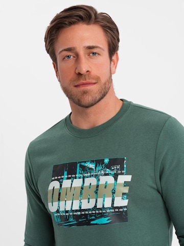 Sweat-shirt Ombre en vert