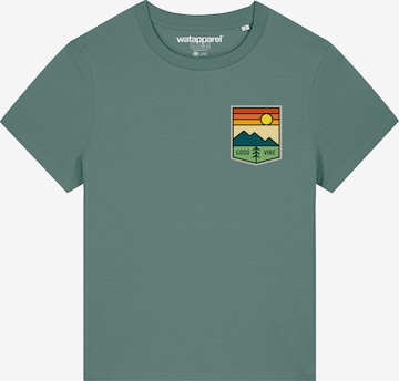 Watapparel Shirt ' Good Vibe ' in Green: front
