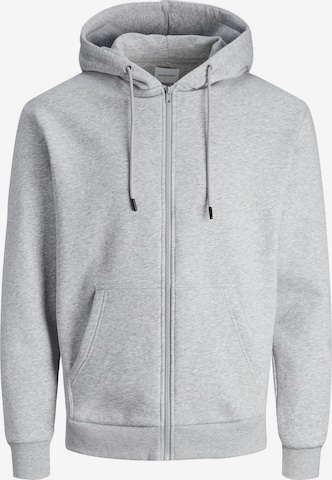 JACK & JONES Sweat jacket 'Bradley' in Grey: front