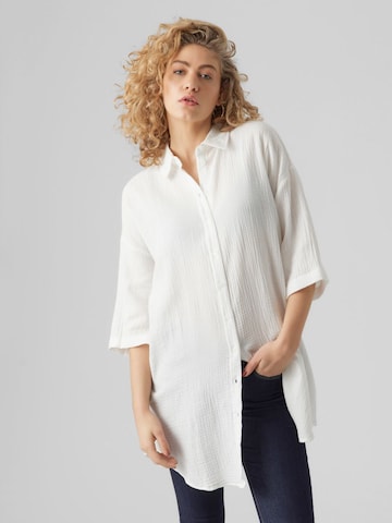 VERO MODA Košilové šaty 'Natali' – bílá: přední strana