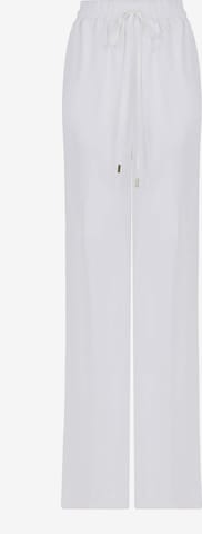 Wide leg Pantaloni di NOCTURNE in bianco: frontale