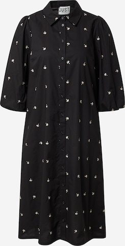 JUST FEMALE Shirt Dress 'Lida' in Black: front