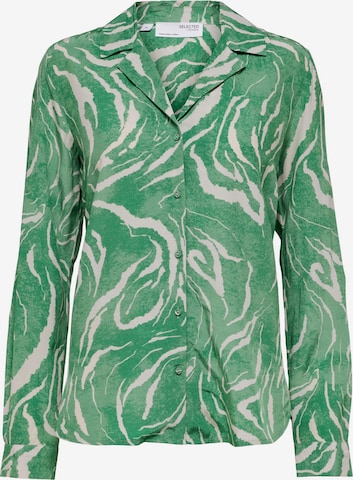 SELECTED FEMME - Blusa 'Sirine' em verde: frente
