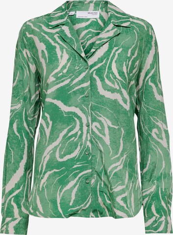 SELECTED FEMME - Blusa 'Sirine' en verde: frente