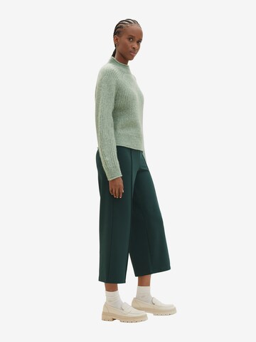 TOM TAILOR DENIM Wide leg Trousers in Green