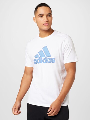 ADIDAS SPORTSWEAR - Camisa funcionais 'Logo Pen Fill - Graphic' em branco: frente