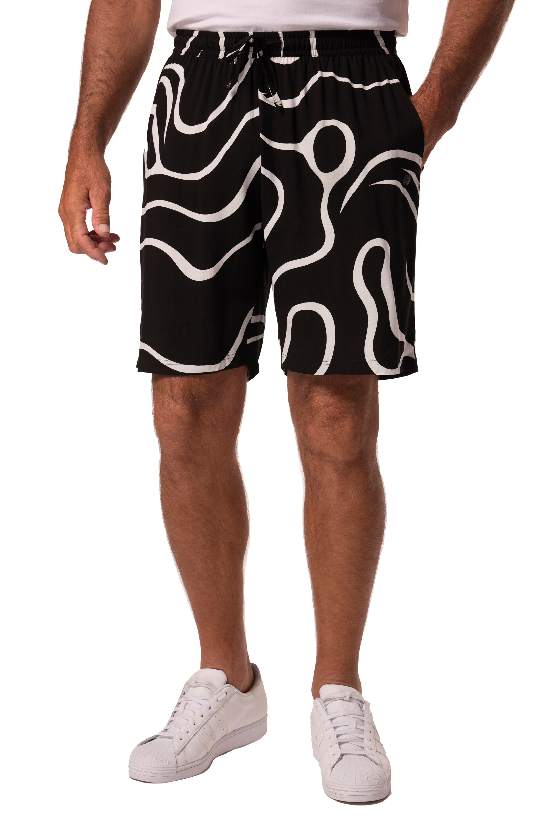 JP1880 Loosefit Broek in Zwart: voorkant