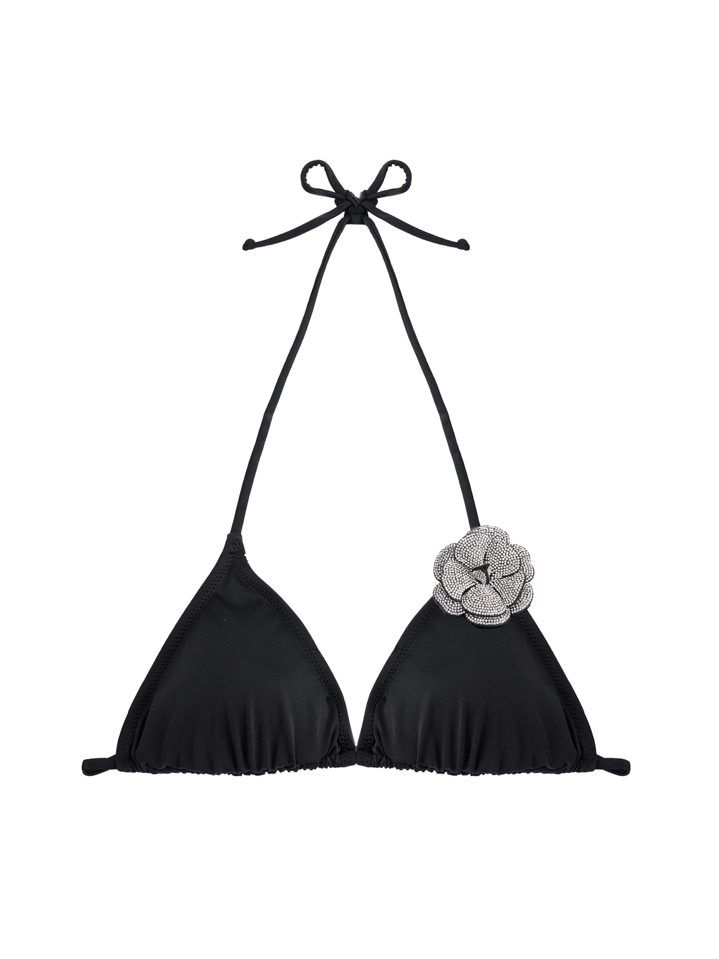 Koton Triangle Bikini top in Black: front