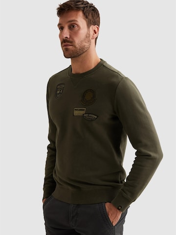 Felpa 'Sweatshirt with badges and garment-dye wash' di PME Legend in verde