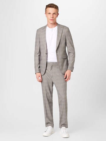 BURTON MENSWEAR LONDON Regular Trousers with creases in Grey