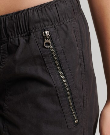 Wide Leg Pantalon cargo Superdry en noir